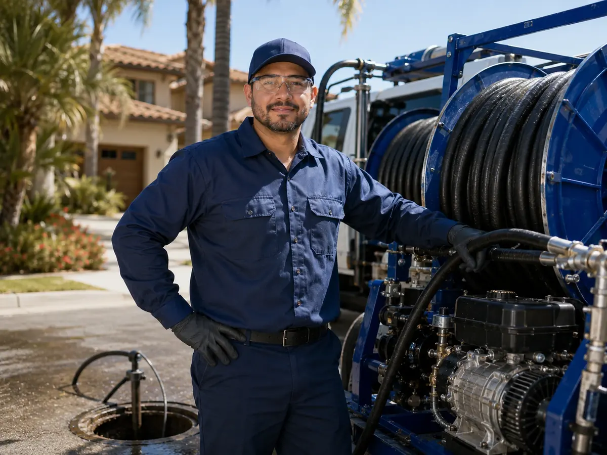 Hydro jet sewer cleaning in Julian