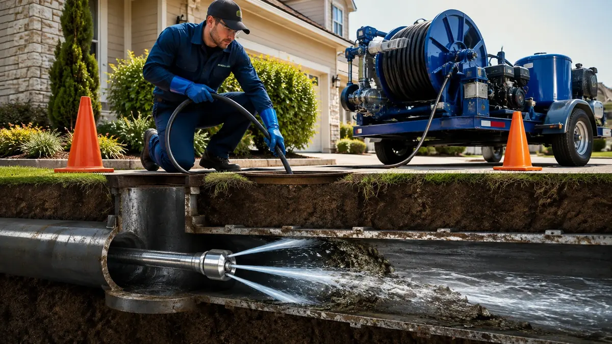 Main Sewer Line Hydro Jet Cleaning in Julian